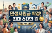 국민 70%에 민생지원금 최대 60만 원 지급 확정, 지급은 언제?